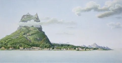 Blick auf die Insel Bora Bora, aus 